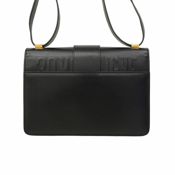 Christian Dior Shoulder Bag Montaigne Leather Black Gold Hardware Women's - Picture 10 of 10